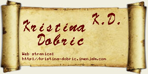 Kristina Dobrić vizit kartica